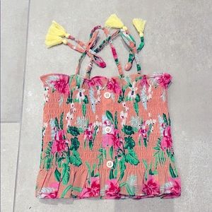 Louise Misha smocked floral tank 24M
